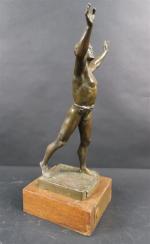 FUGERE Henri (1872-1944) : Athlète vainqueur. Bronze patiné, signé. Haut.:...