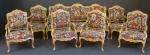 Important mobilier de salon à dossier plat d'époque Louis XV...