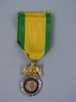 France Médaille militaire, 2è type. Argent, émail (éclats), ruban (moderne).