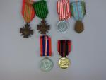 France Lot de 5 décorations : Croix de guerre, Résistance, Commémorative......