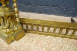 Devant de foyer en bronze doré d'époque Napoléon III à...