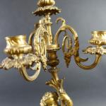 Paire de candélabres d'époque Napoléon III en bronze doré à...