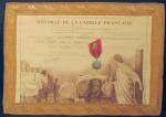 France Médaille de la Famille française. Diplôme avec décoration, au...