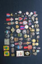 Lot de 22 insignes militaires, 8 décorations (SR), 4 insignes...