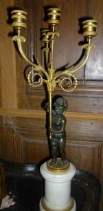 98 - Paire de candélabres d'époque Louis XVI en bronze...