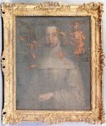209 - Ecole FRANCAISE du XVIIIème siècle Portrait d'une religieuse...