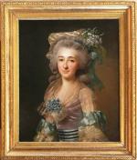 Alexander ROSLIN (1718 - 1793) Portrait d'une jeune femme au...