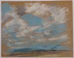 Eugène BOUDIN (1824-1898) : Etude de ciel. Pastel sur papier...