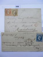 448 - 1862 - NAP III, LETTRES - PIQUAGE A...