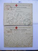 487 - 1870 - CROIX ROUGE COMITE AUXILIAIRE DE STRASBOURG...