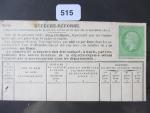515 - 10 NOVEMBRE 1870 - DEPECHE-REPONSE, carte spéciale dont...