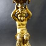 Paire de candélabres d'époque Napoléon III en bronze doré à...