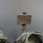 Dans le goût d'Auguste CAIN : Porte-allumettes en bronze patiné...