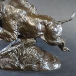 ROCHARD Irénée (1906-1984) : Sanglier courant. Bronze patiné signé. Haut....