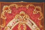 AUBUSSON : Petite tapisserie d'époque Napoléon III à décor d'un...