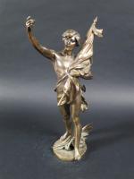 PERRON Charles-Théodore (1862-1934) : Paix et Travail. Bronze (dépatiné), signé....