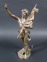 PERRON Charles-Théodore (1862-1934) : Paix et Travail. Bronze (dépatiné), signé....