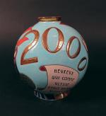 LONGWY - V. ZUNINO : "2000" , Vase boule, collection...
