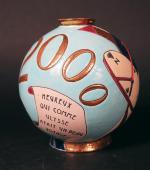 LONGWY - V. ZUNINO : "2000" , Vase boule, collection...