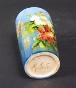 MONTIGNY-SUR-LOING : Vase gobelet en céramique à décor impressionniste de...