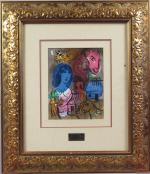 CHAGALL Marc (d'après). Hommage à Marc Chagall, 1969. Lithographie originale,...