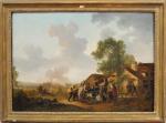 568 - Attribué à Louis-Philibert DEBUCOURT (1755-1832) : Réjouissances militaires...