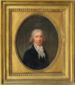 572 - Ecole française fin du XVIII's : Portrait d'homme...