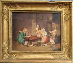 574 - COSSARD Amélie (1796-1852) : Deux scènes familiales :...