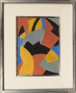 RETH Alfred (1884-1966) : Composition. Gouache signée, 25 x 18
