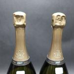 Champagne. Deux bouteilles de Dom Ruinart 2007 Blanc de blancs...