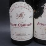 Bourgogne rouge. 3 bouteilles Gevrey Chambertin, domaine Collotte 2003.