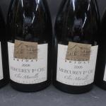 Bourgogne rouge. 6 bouteilles Mercurey Premier cru, Clos Marcilly, domaine...