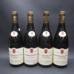 Bourgogne rouge. Lot de 4 bouteilles comprenant : Aloxe-Corton Premier...