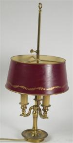 12 - Petite lampe bouillotte de style Restauration en bronze,...