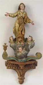 35 - L'Assomption de la Vierge avec trois têtes d'angelots...