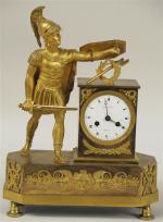 65 - Pendule en bronze doré d'époque début XIX's à...