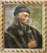 654 - Ecole hongroise (XIX's-XX's) Portrait d'un dignitaire. H.s.T., 58...