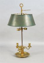 8 - Lampe bouillotte de style Louis XVI en bronze...