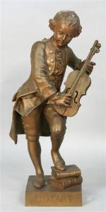 69 - DEBUT Marcel (1865-1933) : Mozart enfant. Bronze à...