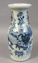 110 - CHINE : Vase en porcelaine à décor en...