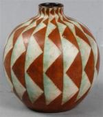 Charles CATTEAU (1880-1966) - BOCH Frères KERAMIS : Vase boule...