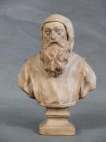 19 - Ecole romaine début XVIII's : Buste d'homme barbu....