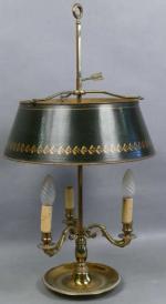 11 - Lampe bouillotte en bronze de style Empire à...