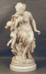 MOREAU Mathurin (1822-1912) : La Source. Importante sculpture en marbre...