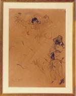 377 - ROSEN Ernest T. (1877-1926) Danseuse andalouse. Encre et...