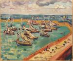 Louis VALTAT (1869 - 1952) - Port en Bessin (1907)