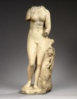 Grande statue de Vénus acéphale en marbre - Réplique antique...