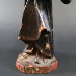 Saint Antoine de Padoue : Statuette en bois sculpté polychromé,...