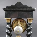 Pendule portique d'époque Napoléon III en bois noirci et incrustations...