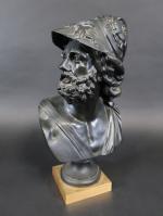 Buste à l'antique de Periclès en bronze à patine brune...